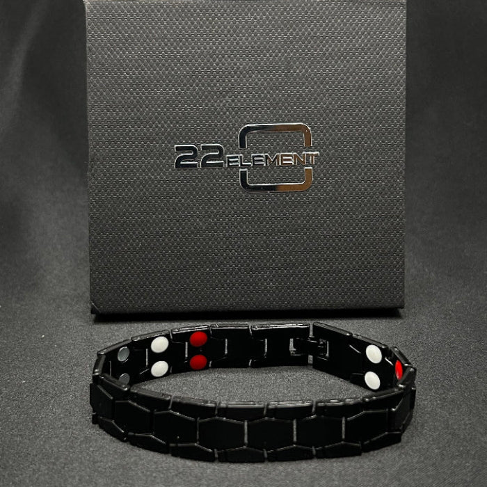 Titanium Chain Link Magnetic Bracelet Black