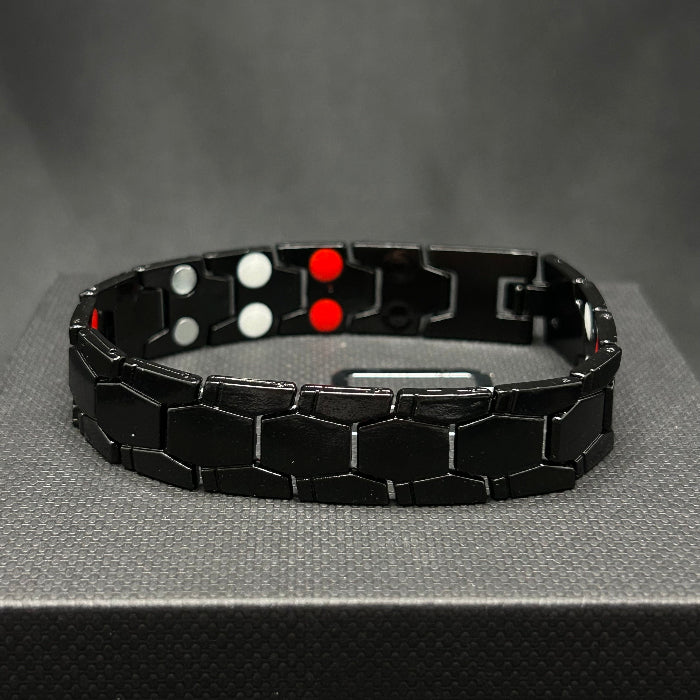 Titanium Chain Link Magnetic Bracelet Black