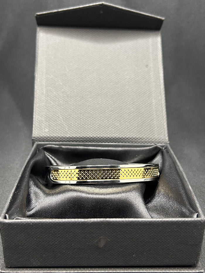 Titanium Pulsera Open Cuff Bracelet Gold
