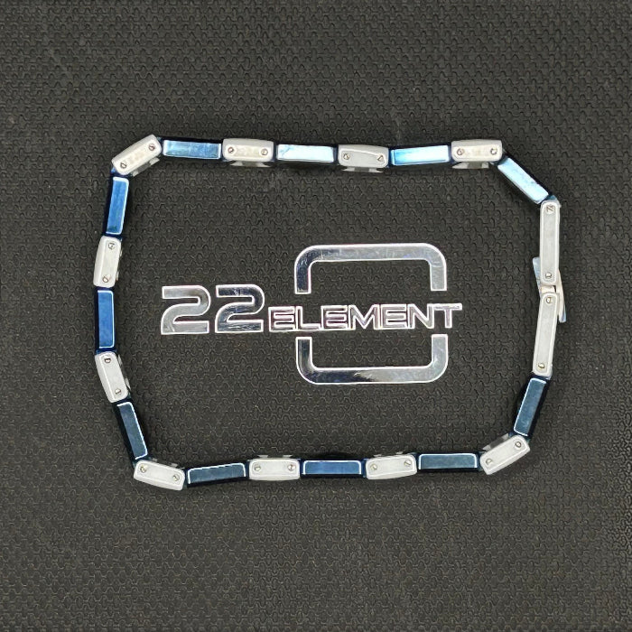 Ceramic Two Tone Design Magnetic Link Bracelet