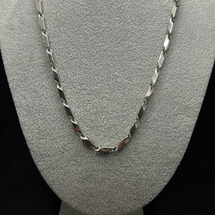 Titanium Barleycorn Chain Link Necklace 5mm