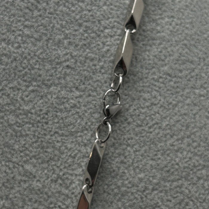 Titanium Barleycorn Chain Link Necklace 5mm