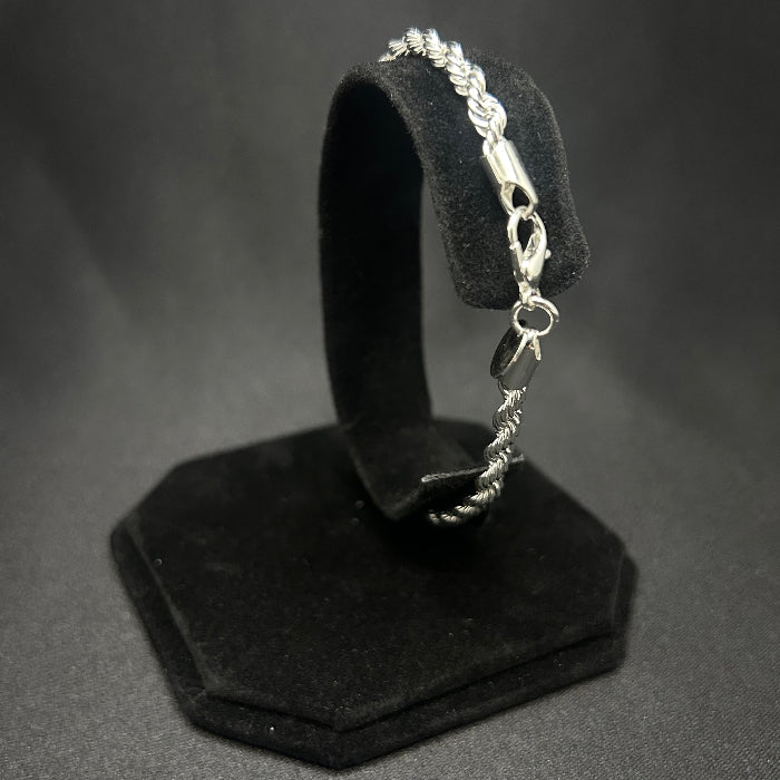 92.5% Silver Rope Link Bracelet