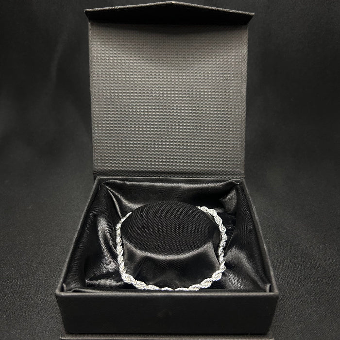 92.5% Silver Rope Link Bracelet