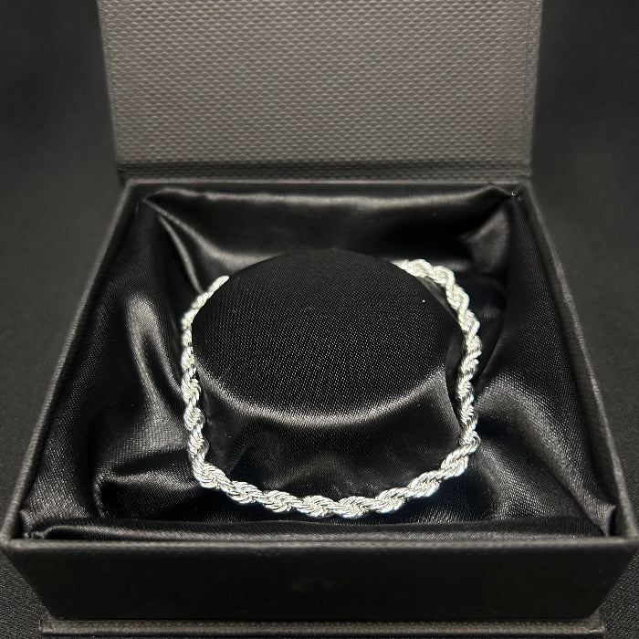 92.5% Silver Rope Link Bracelet