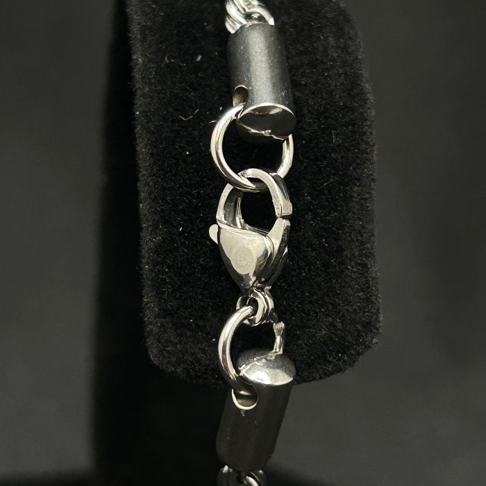 Stainless Steel Silver Plated Rope Link Bracelet