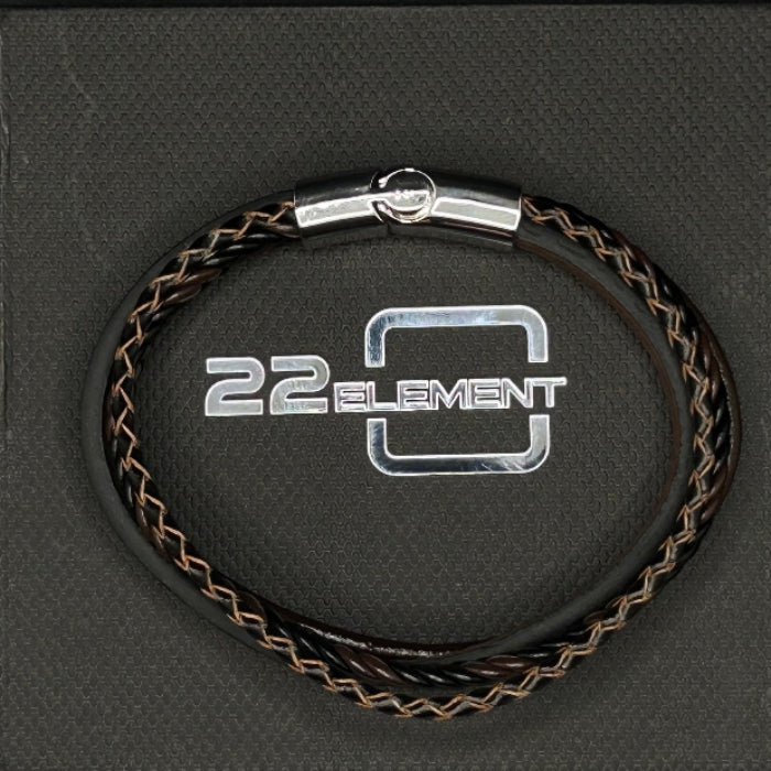 Leather Bracelet Braided Multi Closed