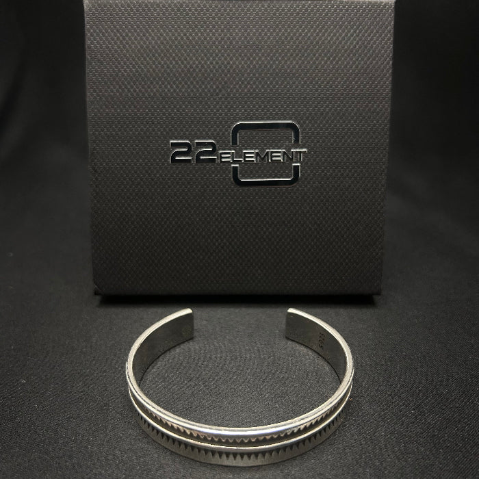 92.5% Silver Sawtooth Open Cuff Bracelet
