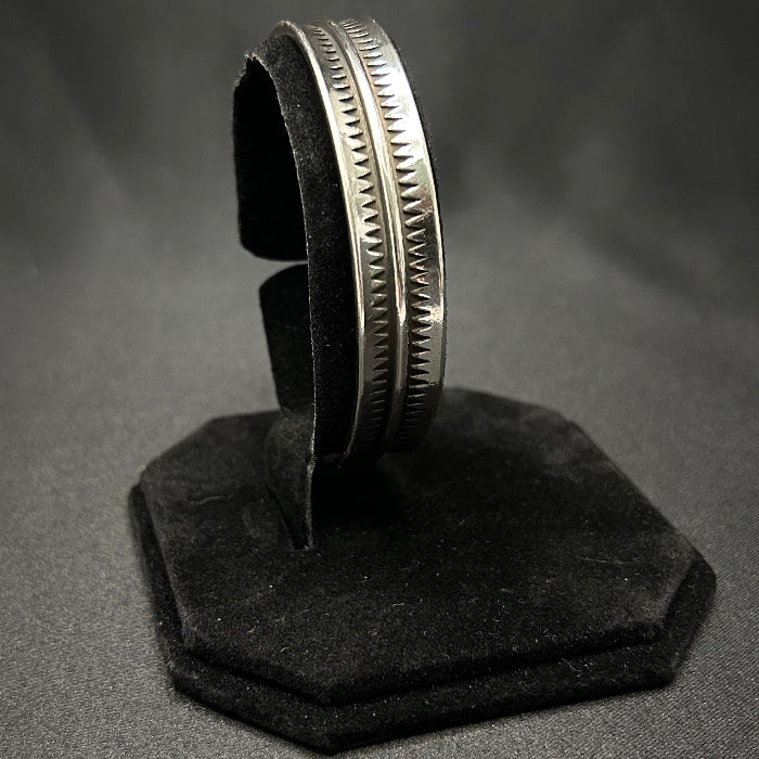 92.5% Silver Sawtooth Open Cuff Bracelet