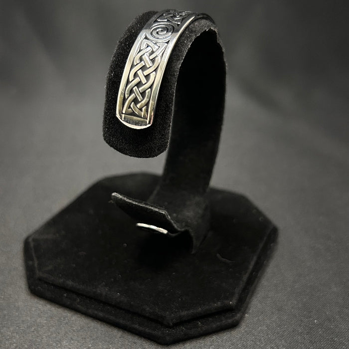 Titanium Tribal Open Cuff Bracelet
