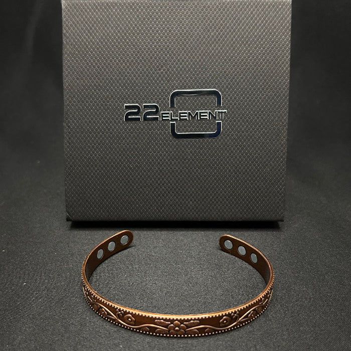Copper Magnetic Open Cuff Bracelet