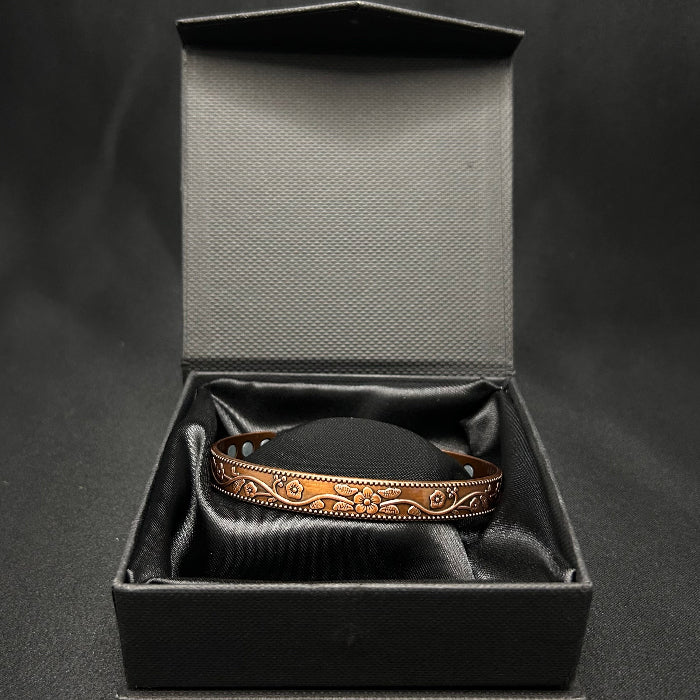 Copper Magnetic Open Cuff Bracelet