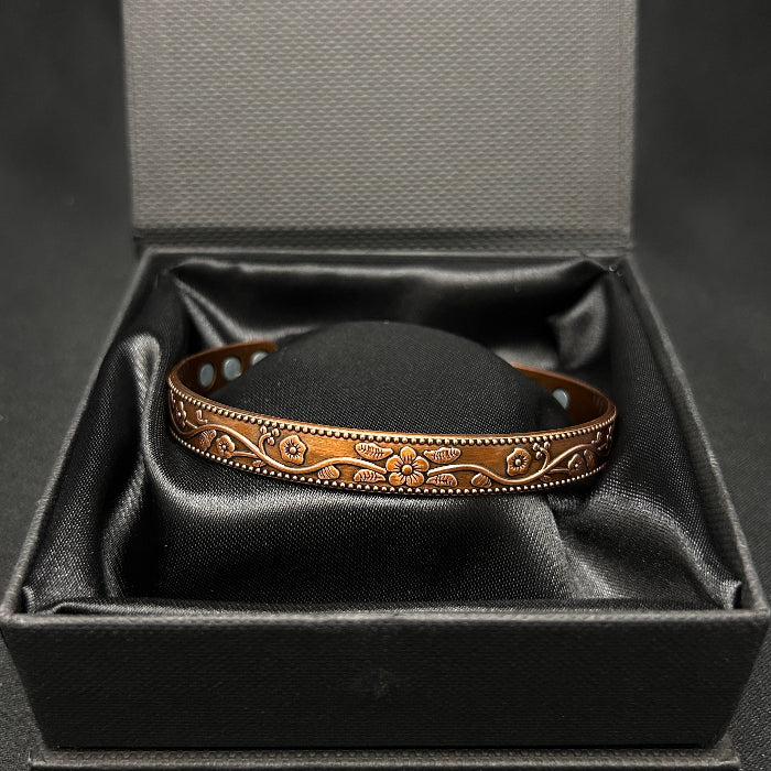 Copper Magnetic Open Cuff Bracelet