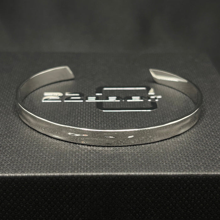 Stainless Steel Hammered Open Cuff Bracelet