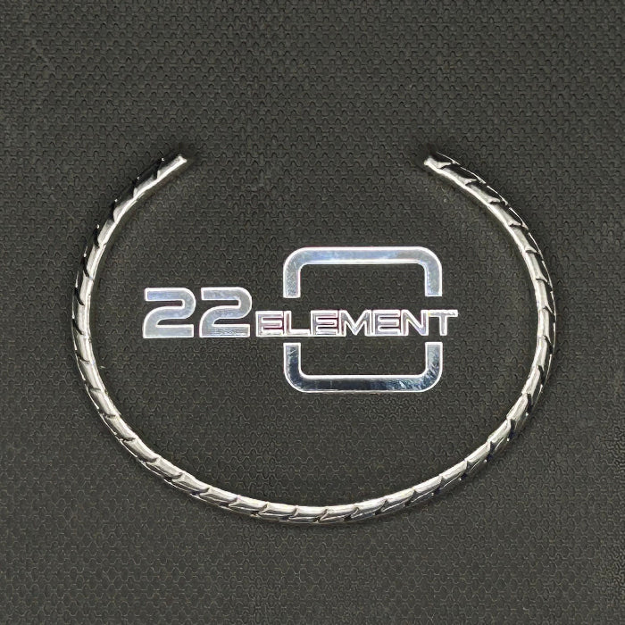 Stainless Steel Weave Open Cuff Bracelet