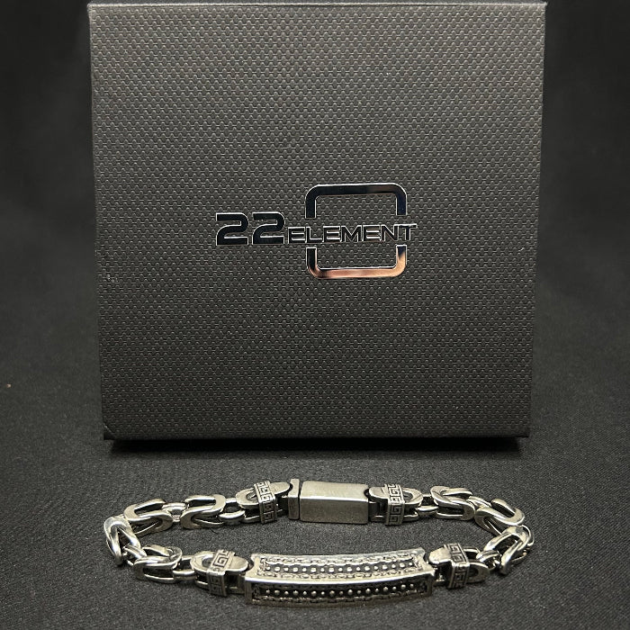 Copper Silver Plated Woven Chain Link Bracelet