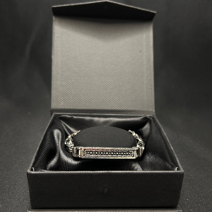 Copper Silver Plated Woven Chain Link Bracelet