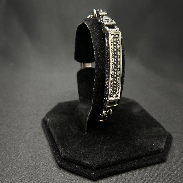 Copper Silver Plated Woven Chain Link Bracelet
