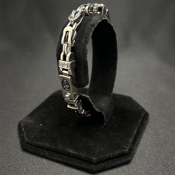 Copper Silver Plated Woven Chain Link Bracelet