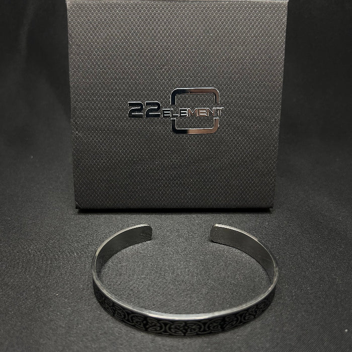 Stainless Steel Celtic Design Open Cuff Bracelet