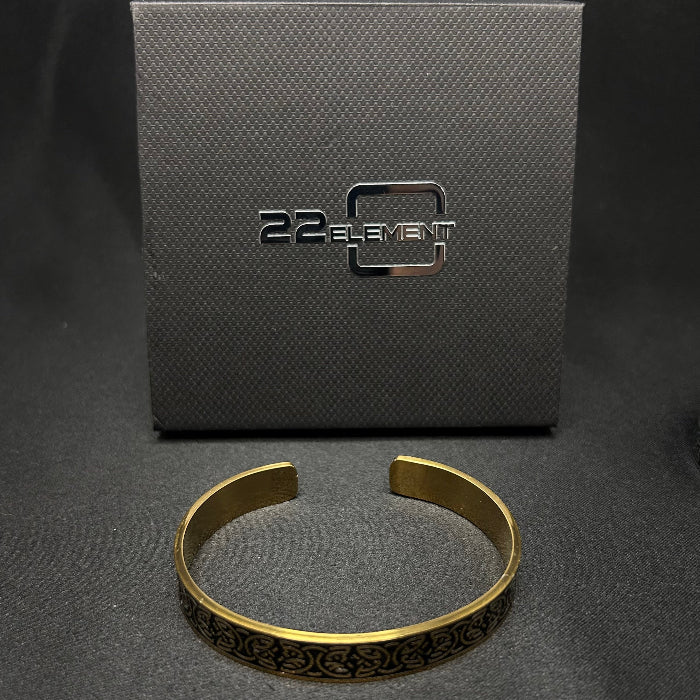 Stainless Steel Celtic Design Open Cuff Bracelet