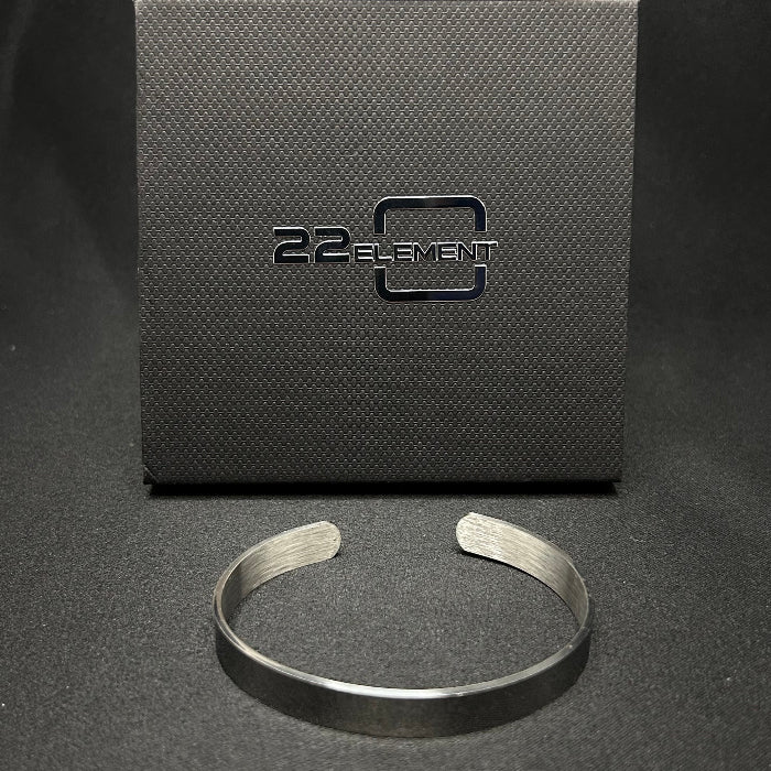Stainless Steel Polished SIlver Plated Minimalist Open Cuff Bracelet