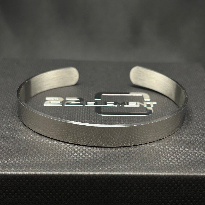 Stainless Steel Polished SIlver Plated Minimalist Open Cuff Bracelet