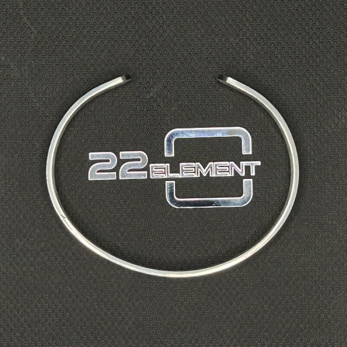Stainless Steel Polished SIlver Plated Minimalist Open Cuff Bracelet