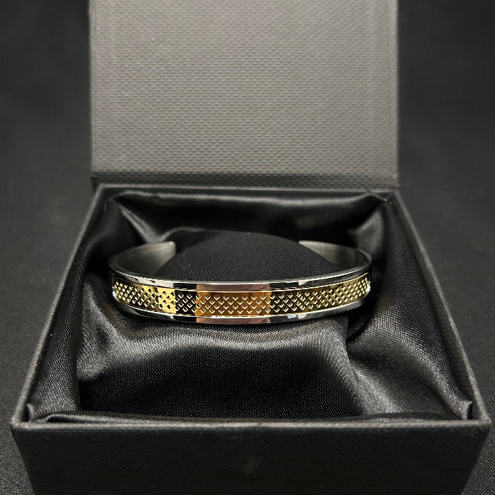 Titanium Pulsera Open Cuff Bracelet Gold