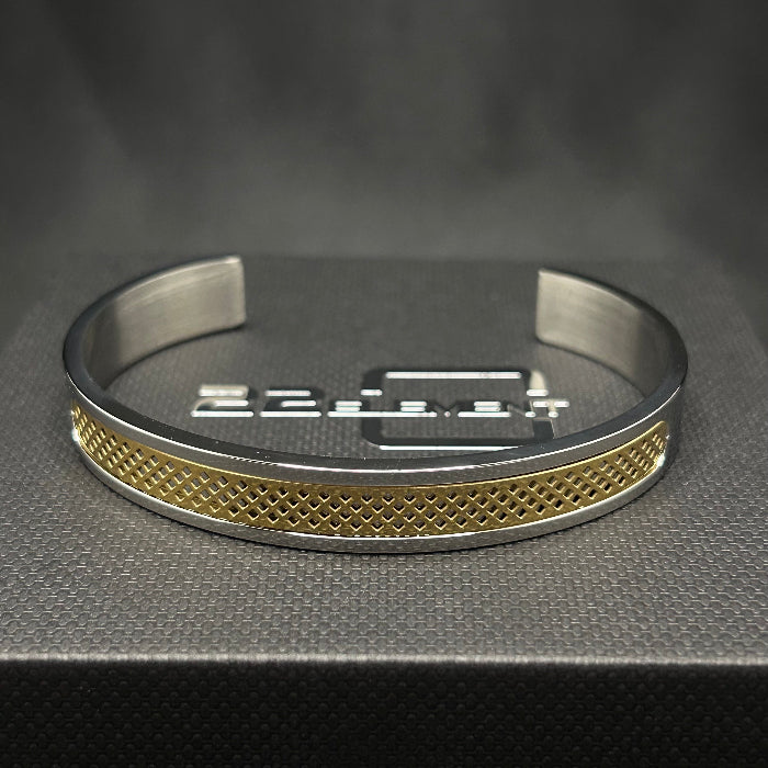 Titanium Pulsera Open Cuff Bracelet Gold
