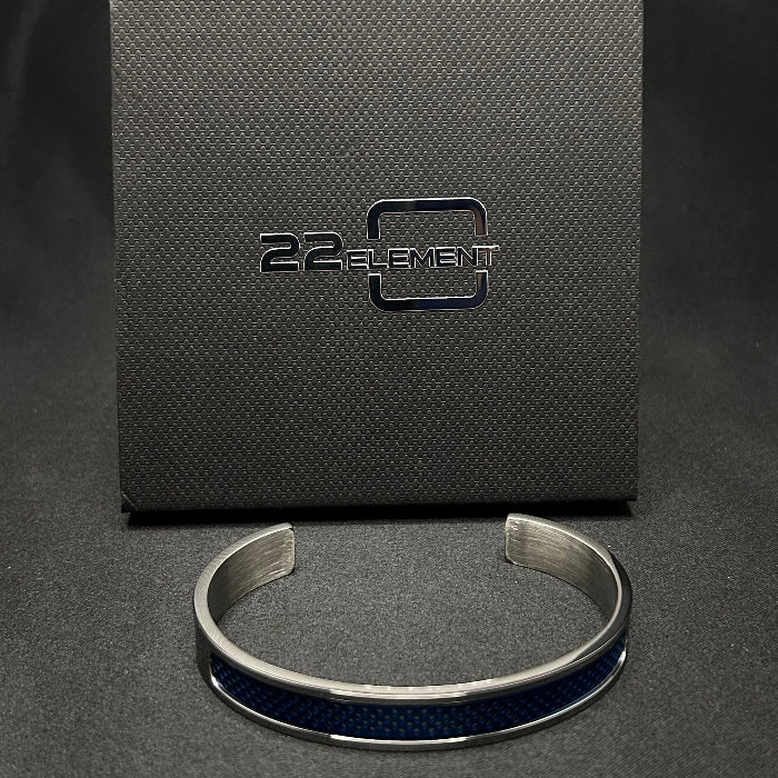 Titanium Pulsera Open Cuff Bracelet Blue