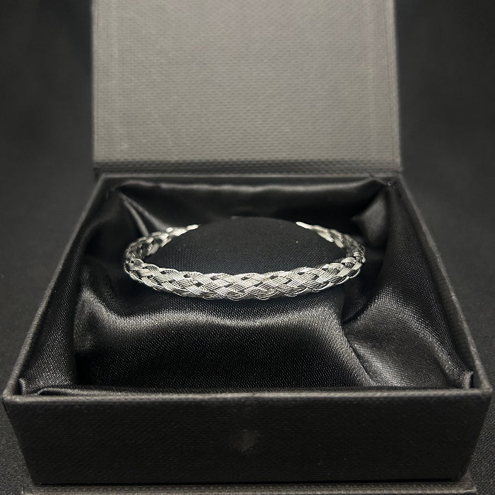 Titanium Woven Open Cuff Bracelet