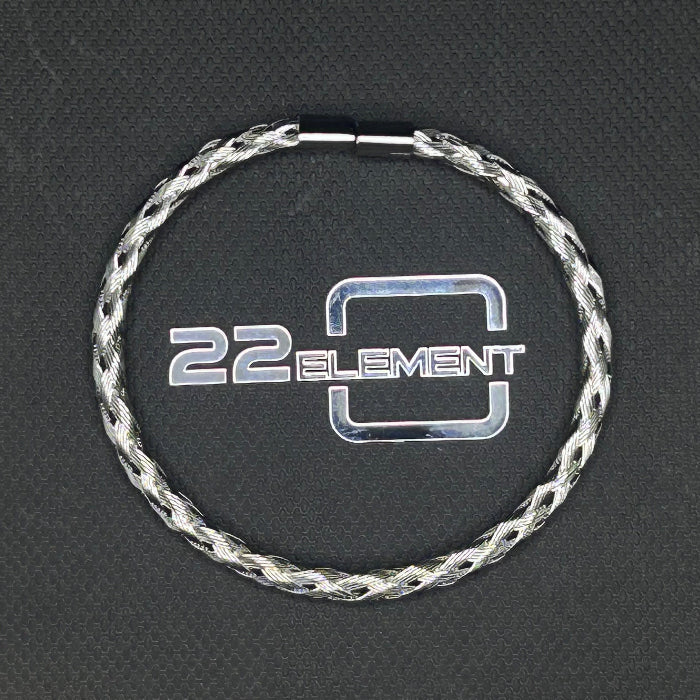 Titanium Woven Open Cuff Bracelet