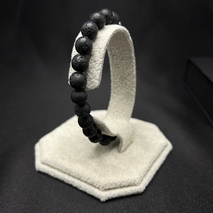 Ceramic Black Onyx with Tigers Eye Bracelet
