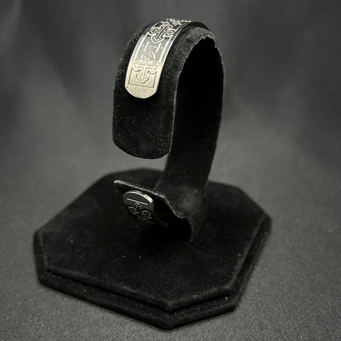 Stainless Steel Cross of Saint Maurice Open Cuff Bracelet