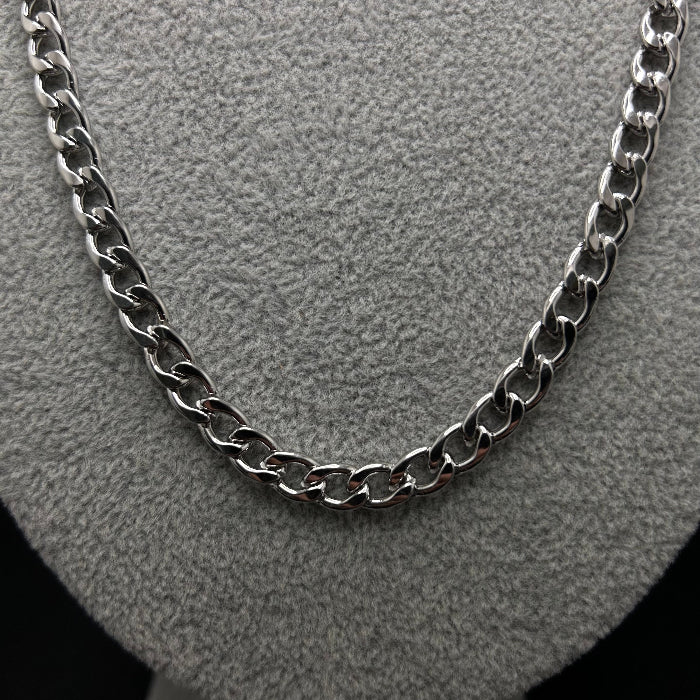 Stainless Steel Cuban Link Necklace & Bracelet Set