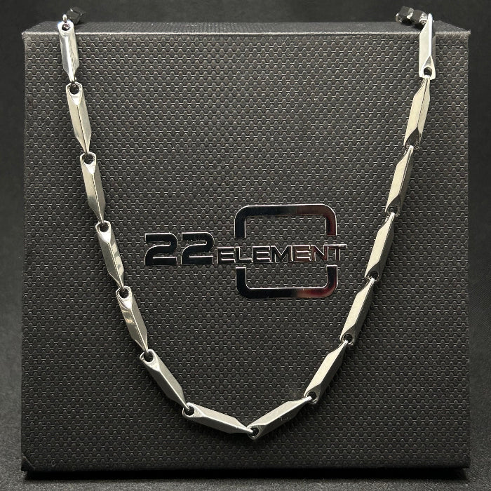 Titanium Barleycorn Chain Link Necklace 3mm