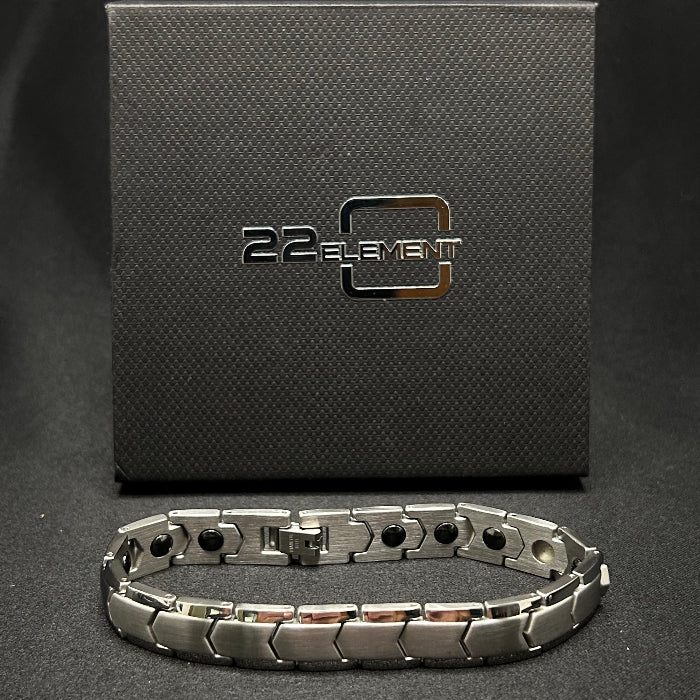 Titanium Chevron Chain Link Magnetic Bracelet