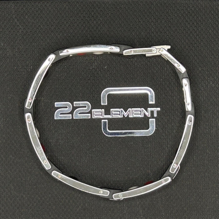 Stainless Steel Carbon Fibre Chain Link Magnetic Bracelet