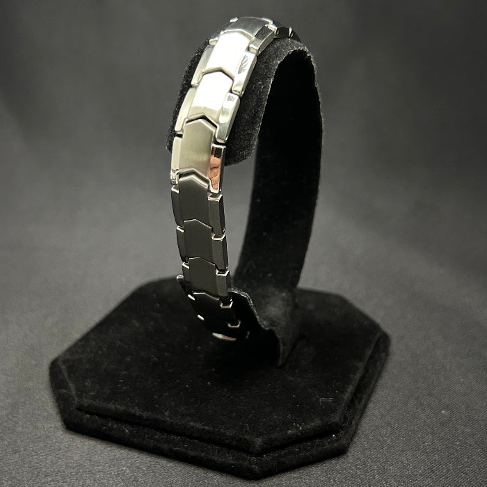 Titanium Chevron Chain Link Magnetic Bracelet