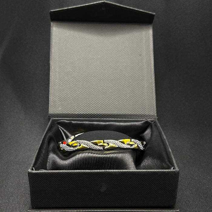 Stainless Steel Twisted Chain Link Magnetic Bracelet Silver Gold