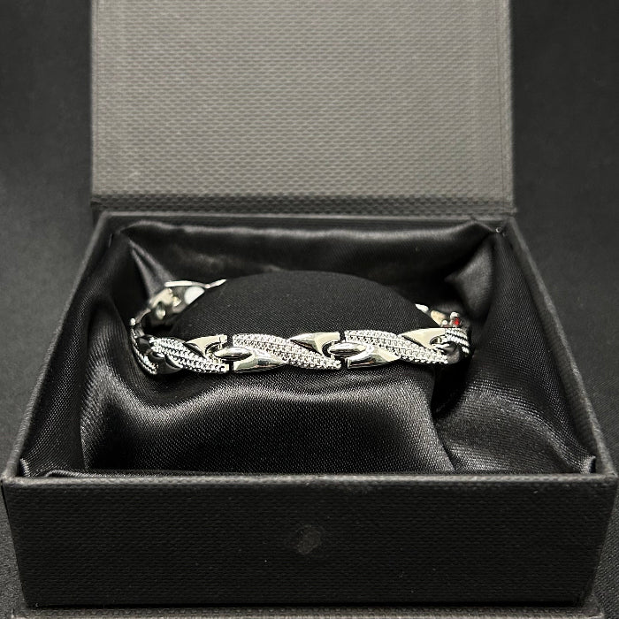Stainless Steel Twisted Chain Link Magnetic Bracelet
