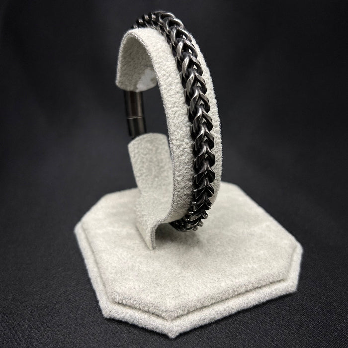 Titanium Woven Chain Link Bracelet