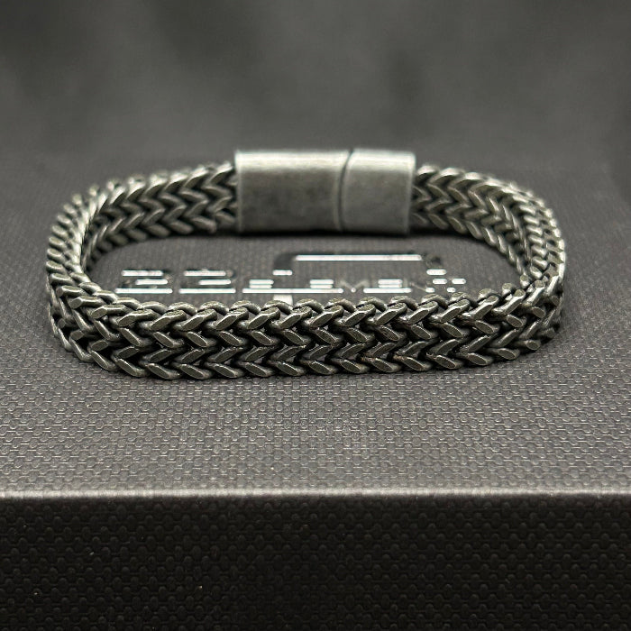 Titanium Double Woven Chain Link Bracelet