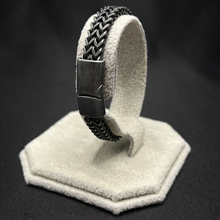 Titanium Double Woven Chain Link Bracelet