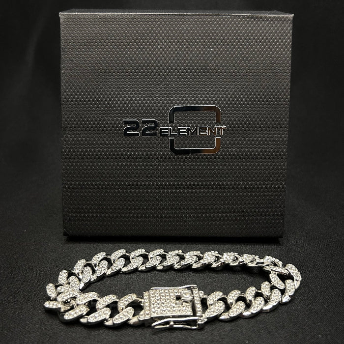 Zinc Alloy Iced Chain Link Bracelet