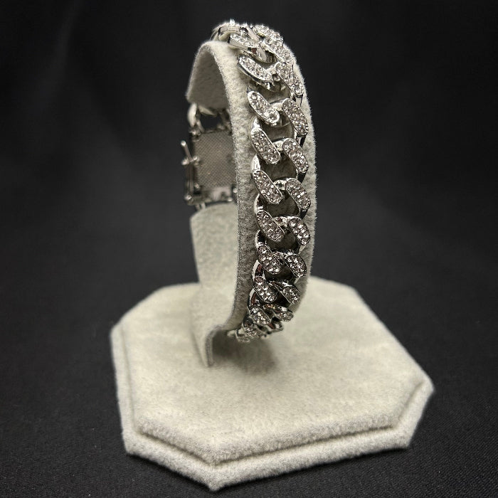 Zinc Alloy Iced Chain Link Bracelet