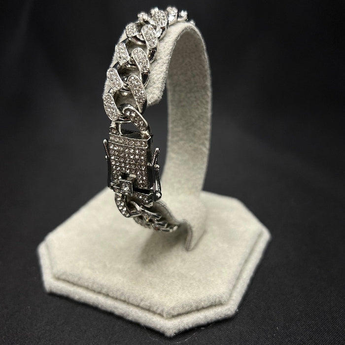 Zinc Alloy Iced Chain Link Bracelet