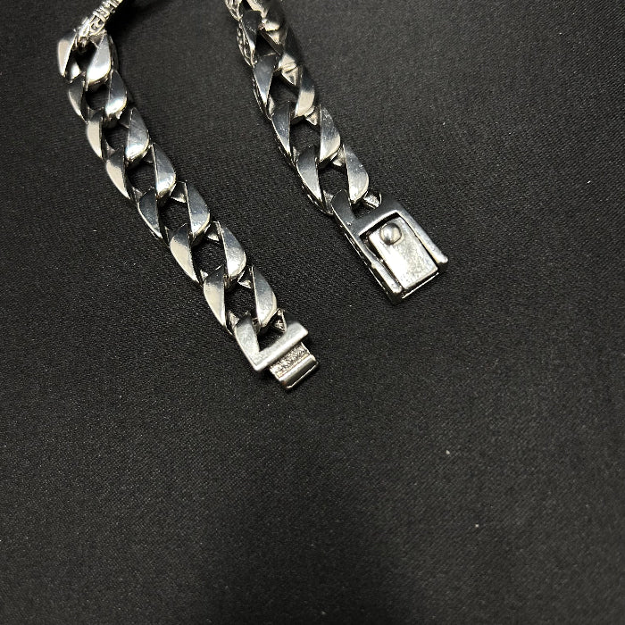 92.5% Sterling Silver Cuban Chain Link Bracelet