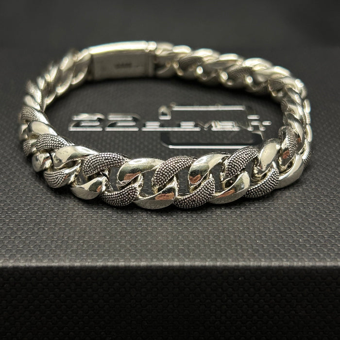 92.5% Sterling Silver Cuban Chain Link Bracelet